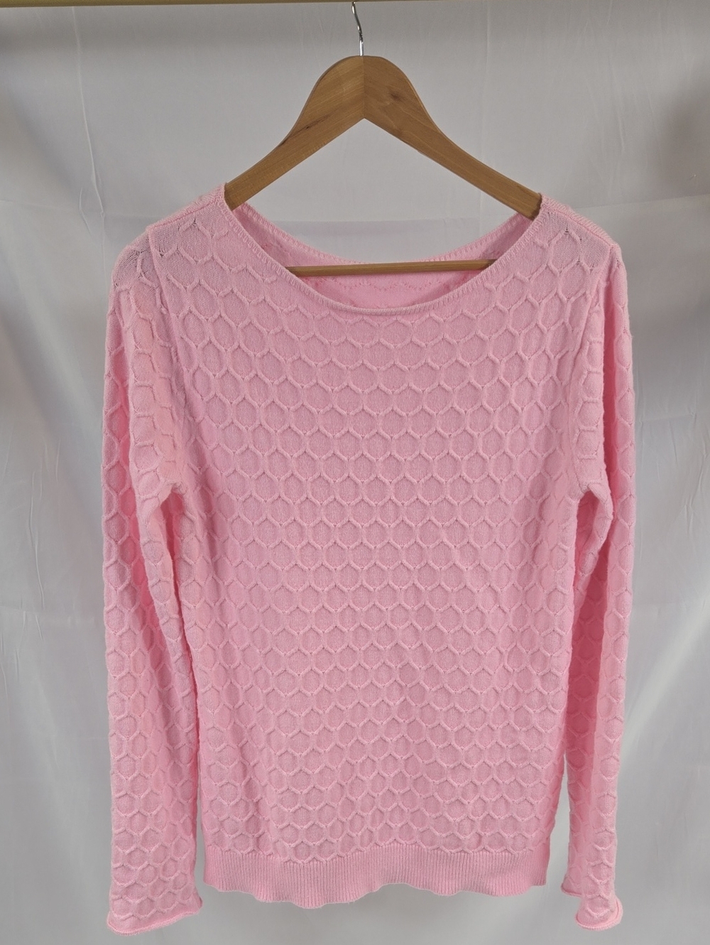 Zara Pink Textured Long Sleeve Sweater Small/Medium NO TAGS